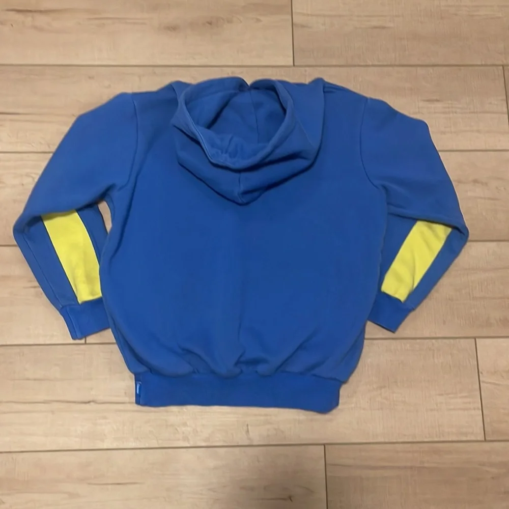 Supreme SS17 full stripe blue/yellow hoodie. - Picture 6 of 6